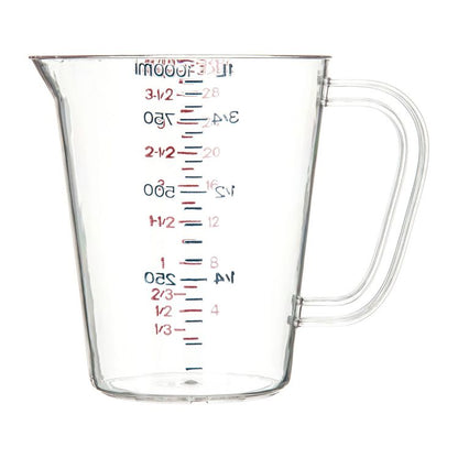 Commercial Measuring Cup, 1 qt, Plastic, Clear
