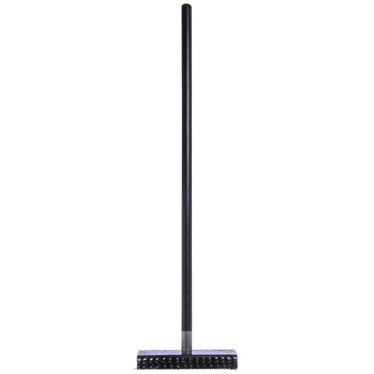 Sparta Broiler Master Grill Brush and Scraper with Handle, Metal Bristles, 30.5" Black Wood Handle