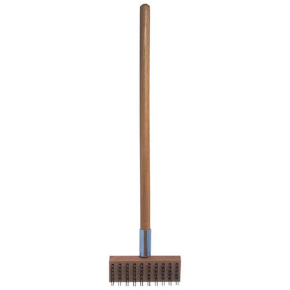 Sparta Broiler Master Grill Brush and Scraper with Handle, Metal Bristles, 30"  Natural Wood Handle
