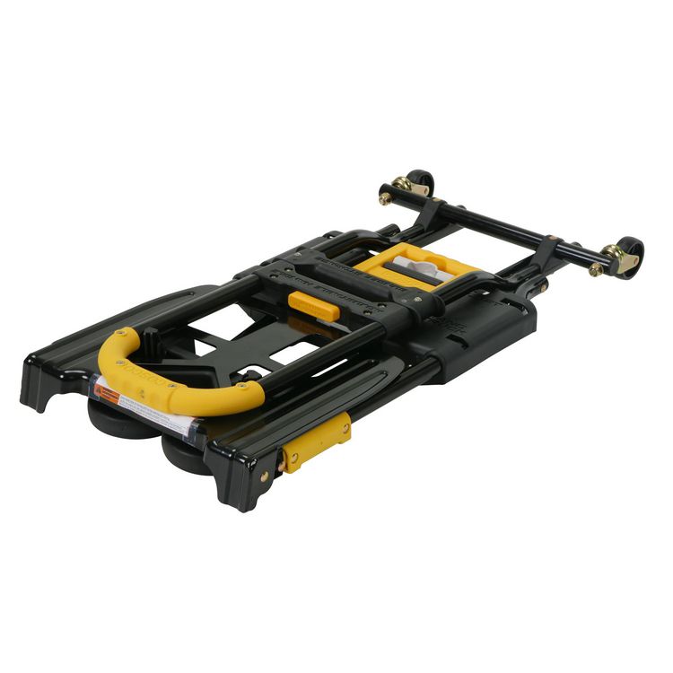 2-in-1 Folding Hand Truck, 300 lb Capacity, 17" x 30.5" x 33.5", Black/Yellow