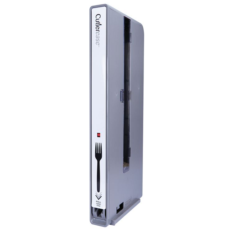 Cutlerease Dispensers, Holds 120 Forks, 2.25 x 11.25 x 24, Gray