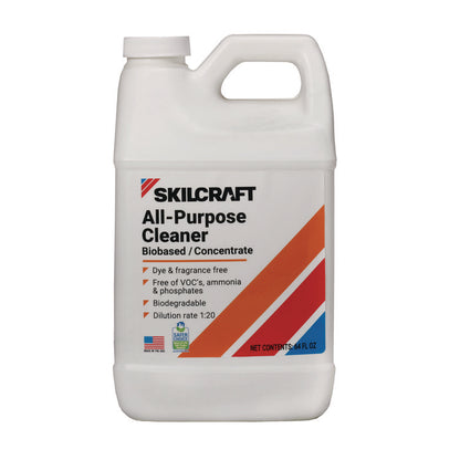7930016872546, SKILCRAFT All-Purpose Cleaner Biobased Concentrate, 0.5 gal Bottle, 6/Pack