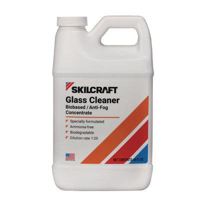 7930016909999, SKILCRAFT Biobased Glass Cleaner Concentrate, 0.5 gal Bottle, 6/Pack