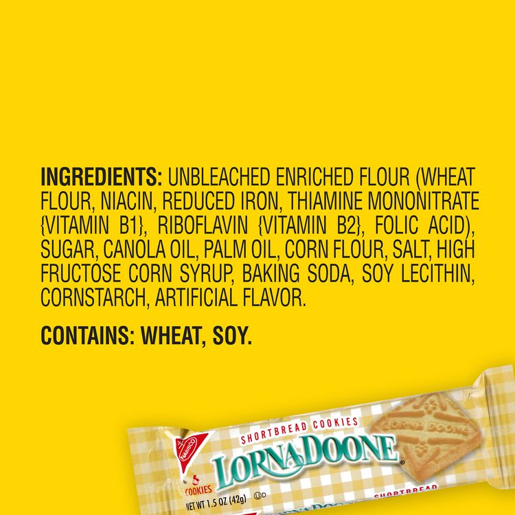 Lorna Doone Shortbread Cookies, 1.5 oz Packet, 30/Box, 2 Boxes/Carton