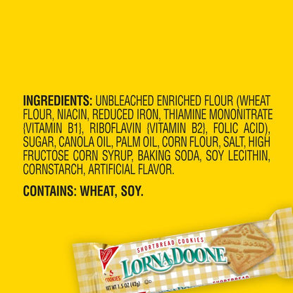 Lorna Doone Shortbread Cookies, 1.5 oz Packet, 30/Box, 2 Boxes/Carton