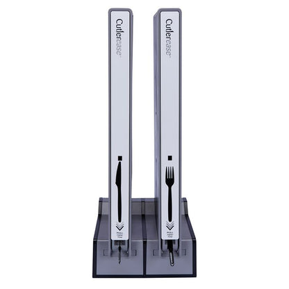 Cutlerease Base, Holds 2 Dispensers, 10.25 x 11 x 5.25, Gray/Black