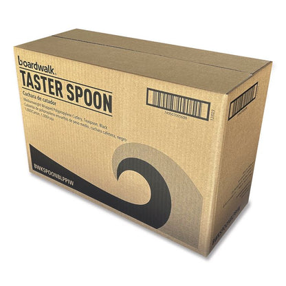 Mediumweight Polypropylene Cutlery, Individually Wrapped, Spoon, Plastic, Black, 1,000/Carton