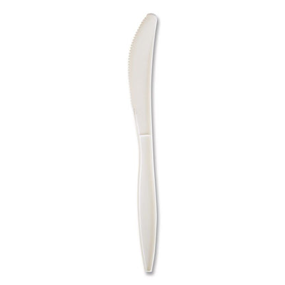 Mediumweight Wrapped Polypropylene Cutlery, Knife, 5.86", Plastic, White, 1,000/Carton
