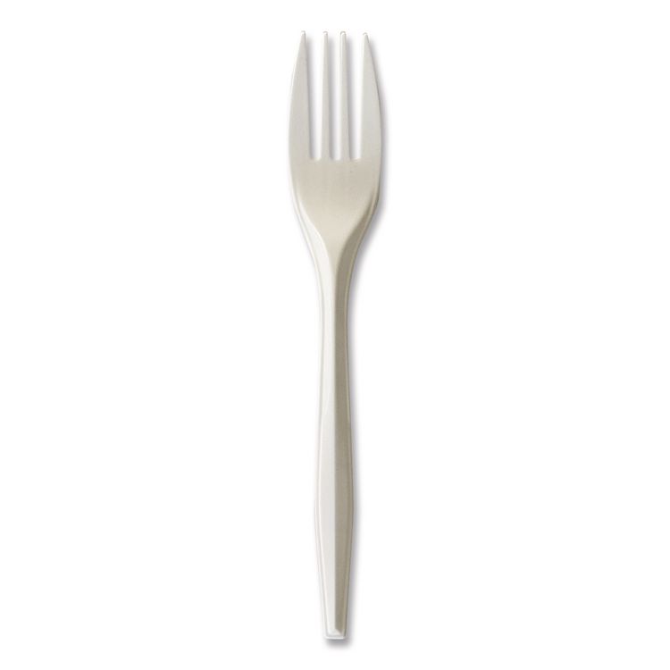 Mediumweight Wrapped Polypropylene Cutlery, Fork, 5.51", Plastic, White, 1,000/Carton