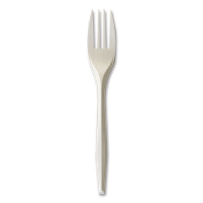 Mediumweight Wrapped Polypropylene Cutlery, Fork, 5.51", Plastic, White, 1,000/Carton
