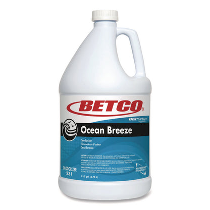 BestScent Ocean Breeze Deodorizer, Ocean Breeze, 1 gal Bottle, 4/Carton