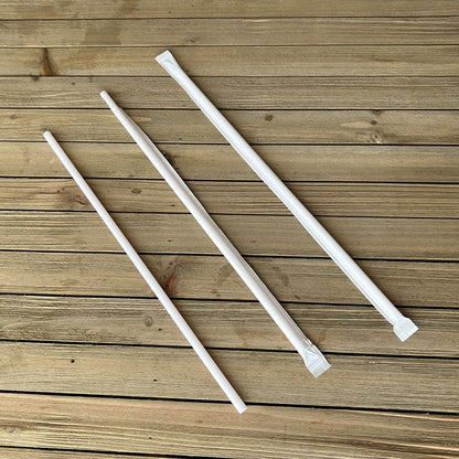 Wrapped Jumbo Straws, 10.25", Polypropylene, Red/White Striped, 500/Pack, 4 Packs/Carton