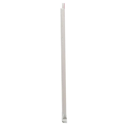 Wrapped Giant Straws, 10.25", Polypropylene, Red/White Striped, 300/Pack, 4 Packs/Carton