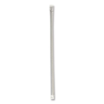 Wrapped Jumbo Straws, 10.25", Polypropylene, Black, 500/Pack, 4 Packs/Carton