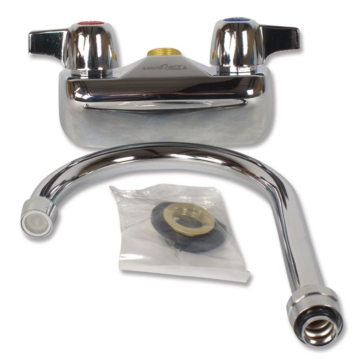 WorkForce Standard Duty Faucet, 9.5" Height/5" Reach, Chrome-Plated Brass