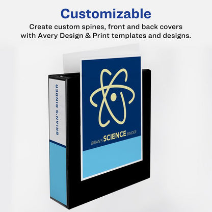 Heavy-Duty View Binder with DuraHinge and One Touch EZD Rings, 3 Rings, 1" Capacity, 11 x 8.5, Red, 12/Carton