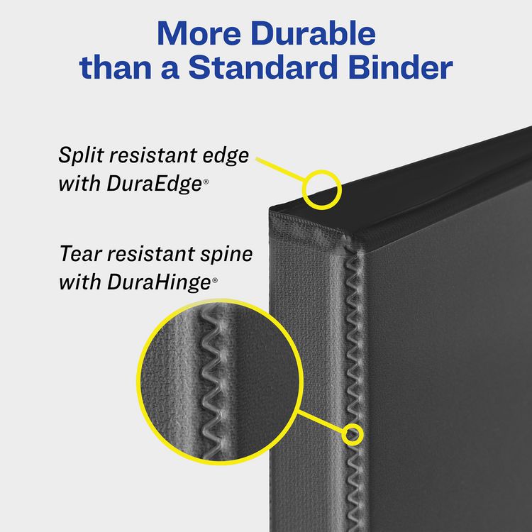 Heavy-Duty View Binder with DuraHinge and One Touch EZD Rings, 3 Rings, 2" Capacity, 11 x 8.5, White, 6/Carton