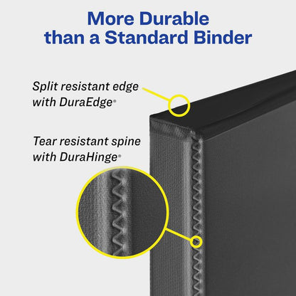 Heavy-Duty View Binder with DuraHinge and One Touch EZD Rings, 3 Rings, 3" Capacity, 11 x 8.5, Purple, 4/Carton