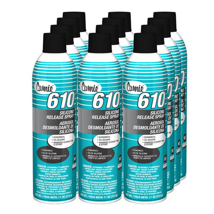 610 Silicone Release Agent, 11 oz Aerosol Can, 12/Carton