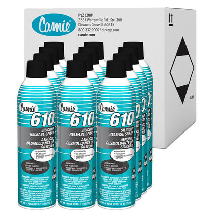 610 Silicone Release Agent, 11 oz Aerosol Can, 12/Carton