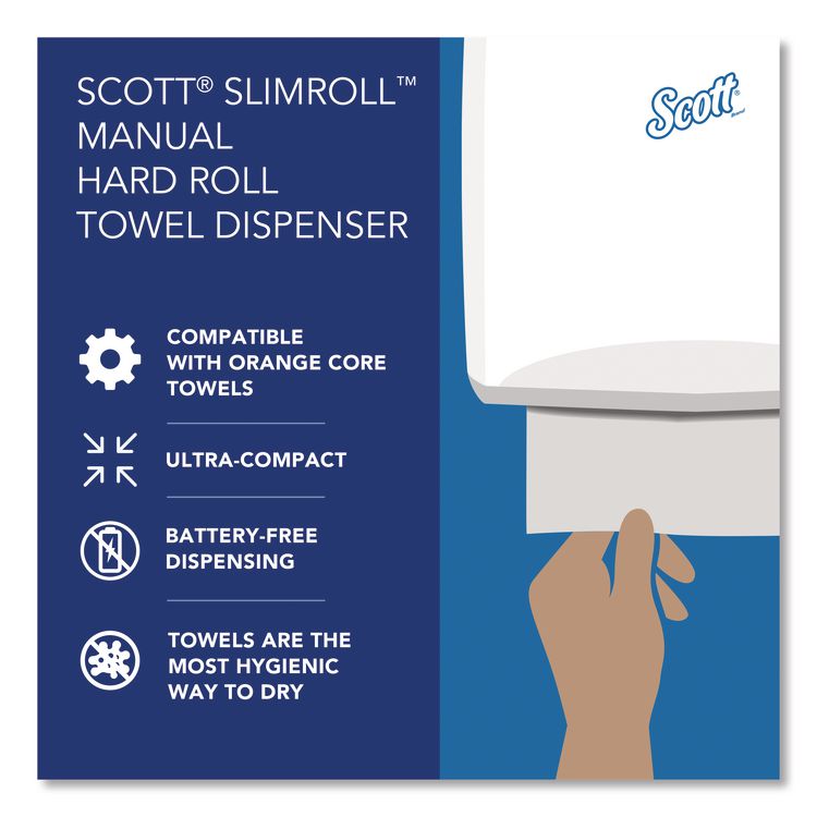 Slimroll Manual Towel Dispenser, 12.65 x 13.02 x 7.18, White