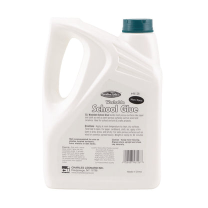 School Glue, 1 gal Bottle, Dries Clear