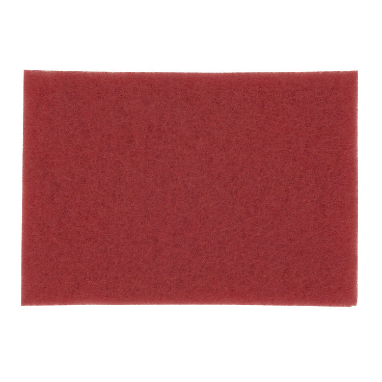 Low-Speed Buffer 5100 Floor Pads, 28 x 14, Red, 10/Carton