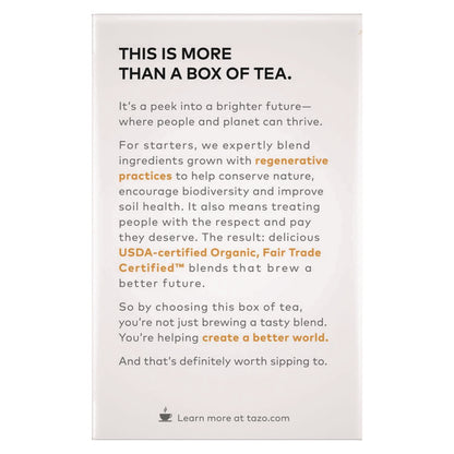 Tea Bags, Organic Chai, 16/Box, 6 Boxes/Carton