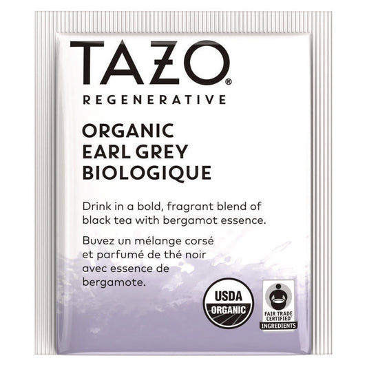 Tea Bags, Organic Earl Grey, 16/Box, 6 Boxes/Carton