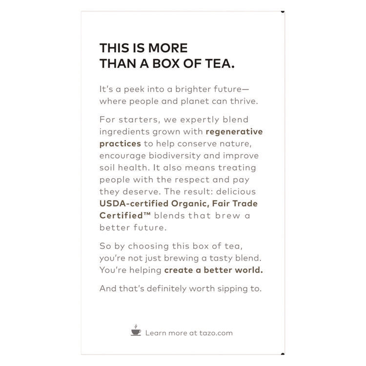 Tea Bags, Organic Earl Grey, 16/Box, 6 Boxes/Carton