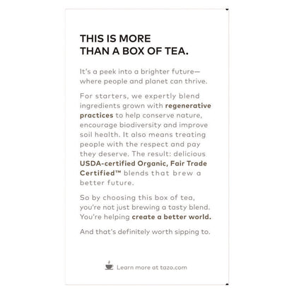Tea Bags, Organic Earl Grey, 16/Box, 6 Boxes/Carton