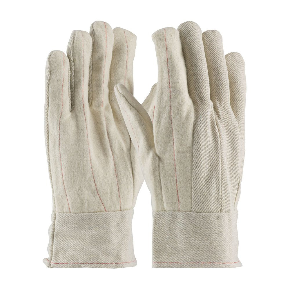 PIP Cott Canvas DBL Palm Glove Nap-out Finish-b&top, 12 Pairs/Pack