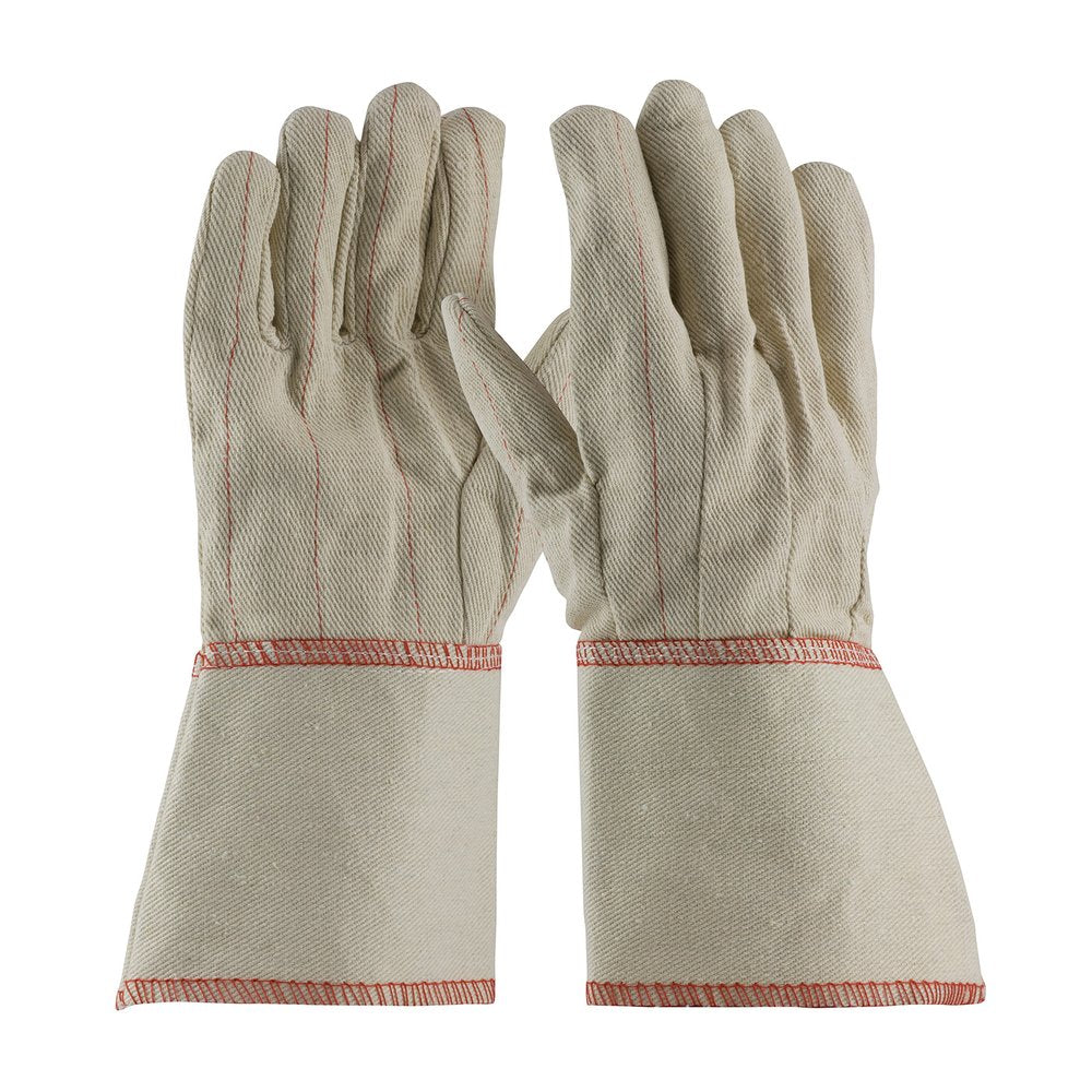 PIP Cott Canvas DBL Palm Glove Nap-in Gauntlet Cuff, 12 Pairs/Pack