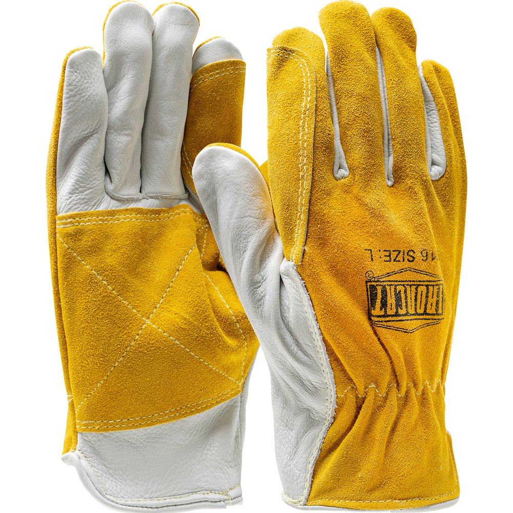 PIP Prem COW Leather Driverglove DBL Palm L, 12 Pairs/Pack