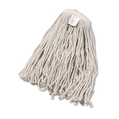 Cut-End Wet Mop Head, Cotton, #20, White