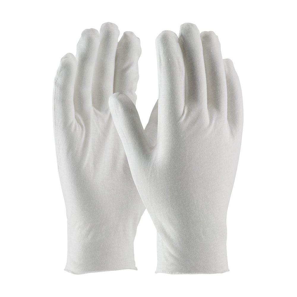PIP MED WGT Cott Lisle GLOVEW/UNHEMMED CUFF-10", 12 Pairs/Pack