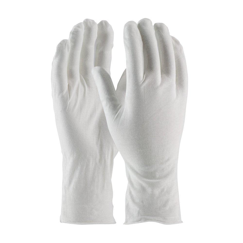PIP MED WGT Cott Lisle GLOVEW/UNHEMMED CUFF-12", 12 Pairs/Pack