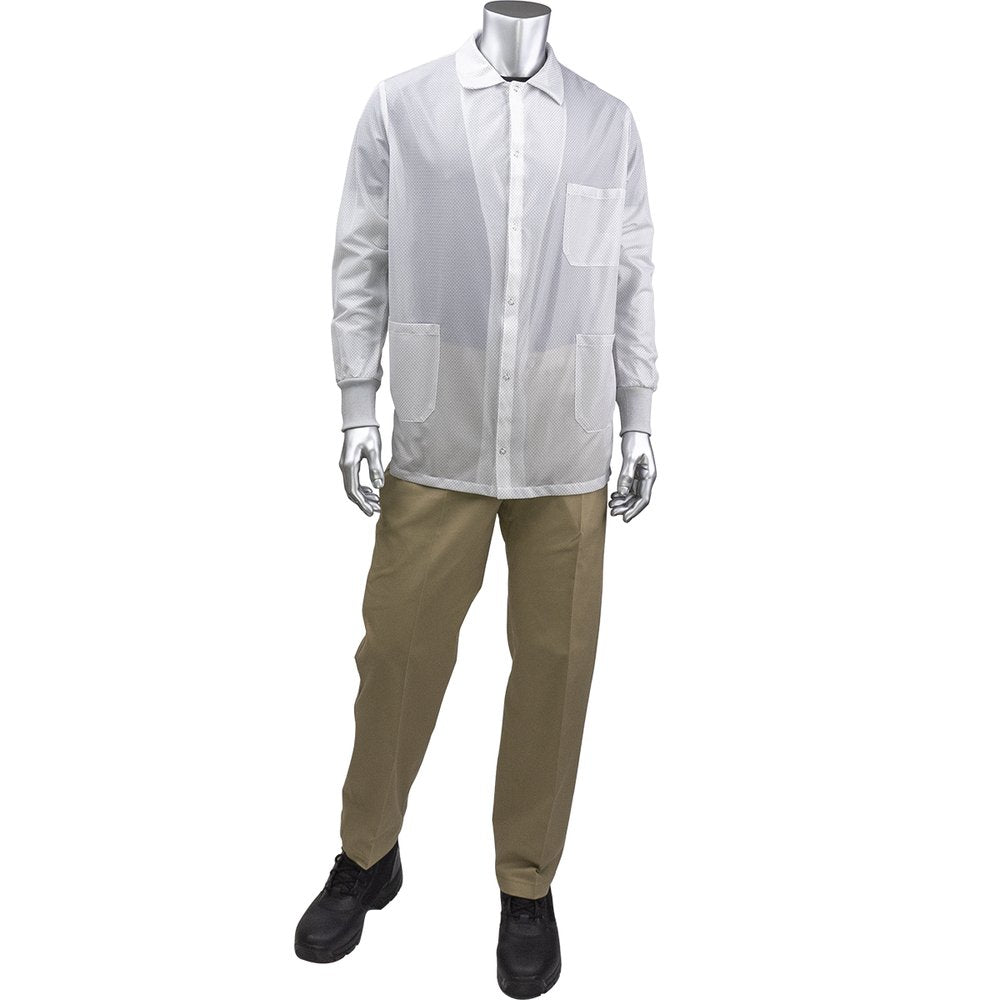 Uniform Technology by PIP Statstar Short ESD Labcoat-esd Knit Cuff