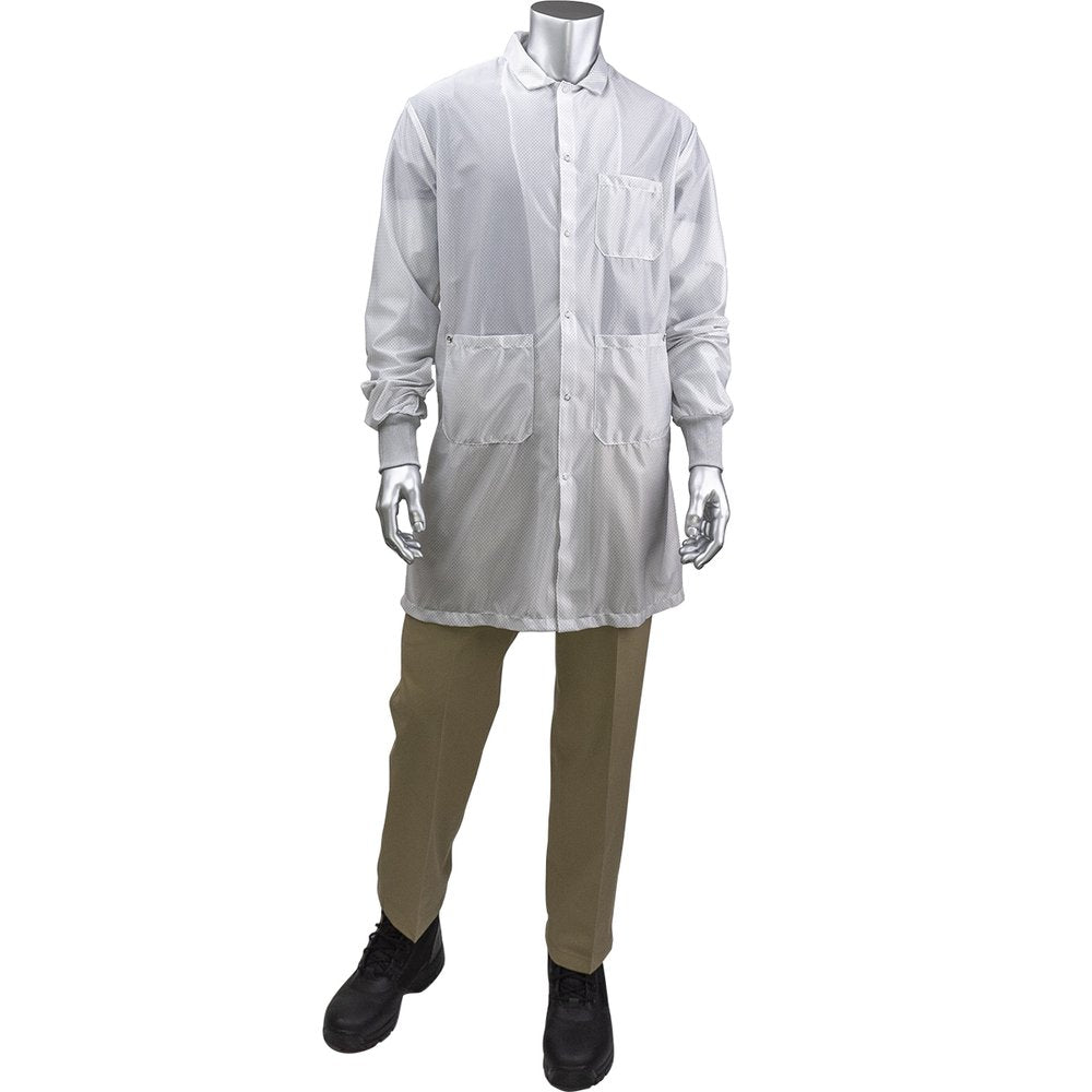 Uniform Technology by PIP Statstar Long ESD Labcoat-esd Knit Cuff