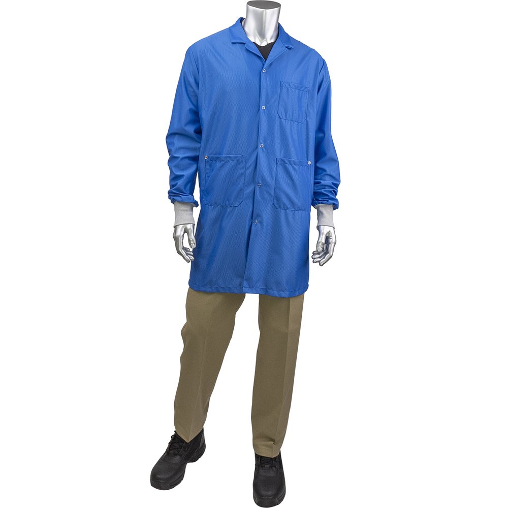 Uniform Technology by PIP Statstar Long ESD Labcoat-esd Knit Cuff