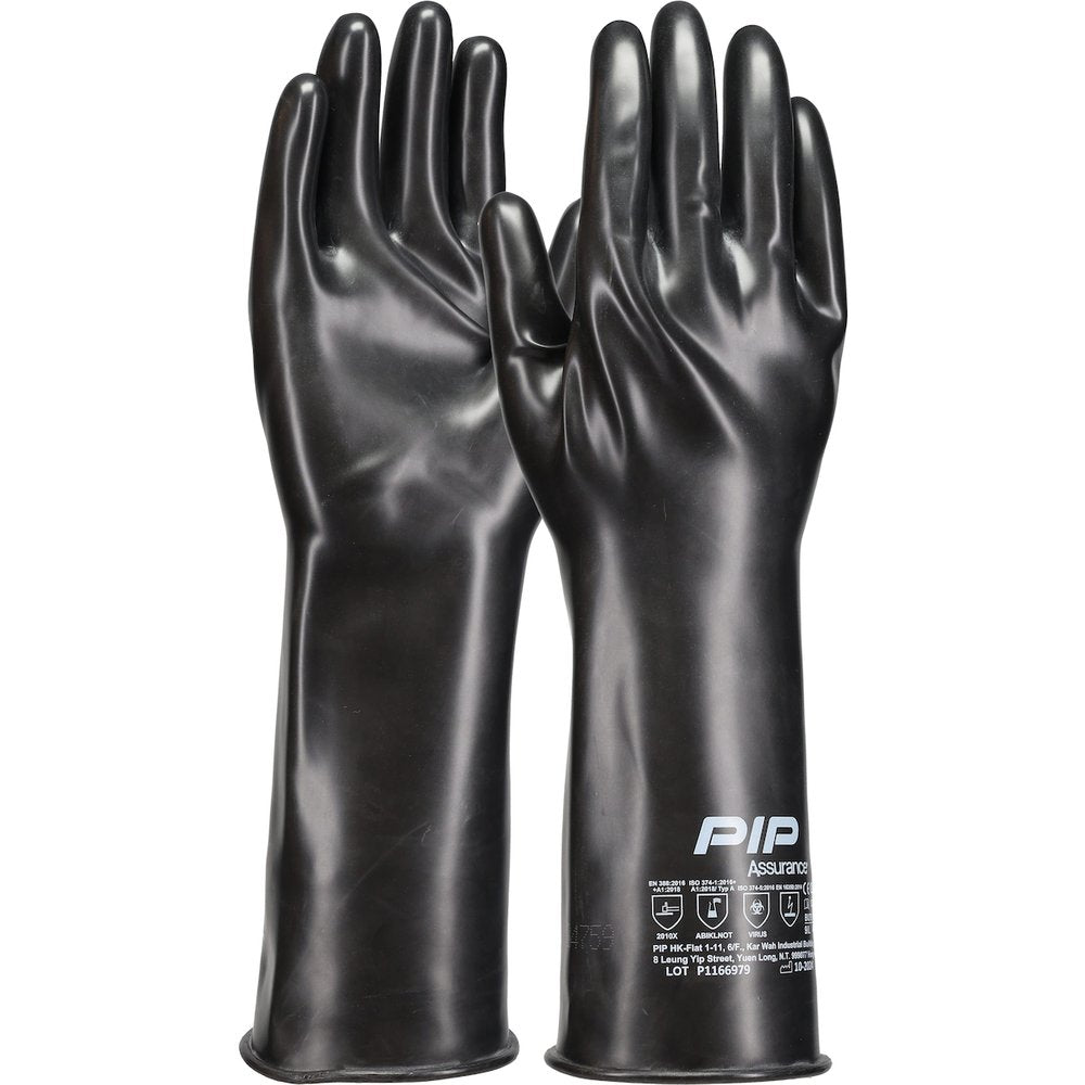PIP 20 MIL Butyl Rubber Glove W/SMOOTH GRIP-14" (Pair)