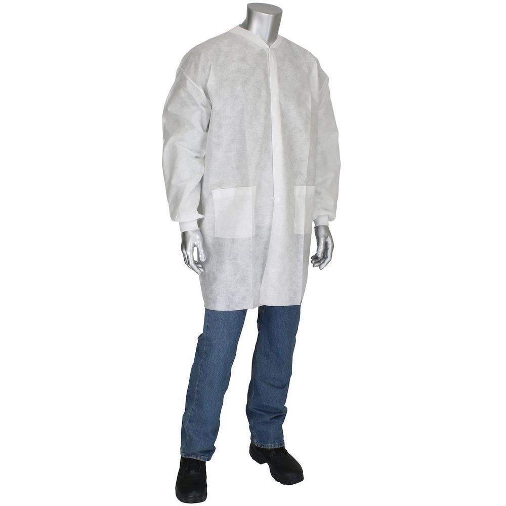 PIP Standard Weight SBP Labcoat-two Pockets 37 GSM, 30/Case