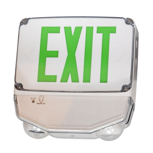 Best Lighting WET LOC ALL LED Exit/EM Combo 2F Red/Gray (CWLEZXTEU2RG)