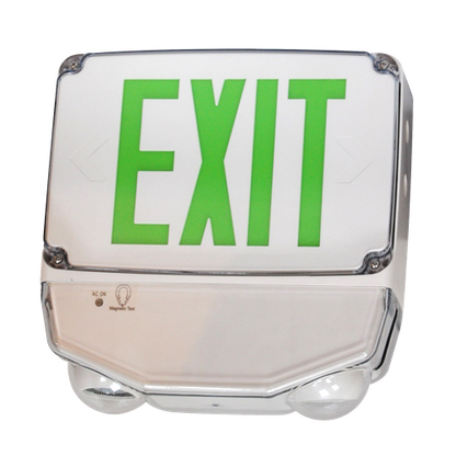 Best Lighting WET LOC ALL LED Exit/EM Combo 2F Red/Gray (CWLEZXTEU2RG)