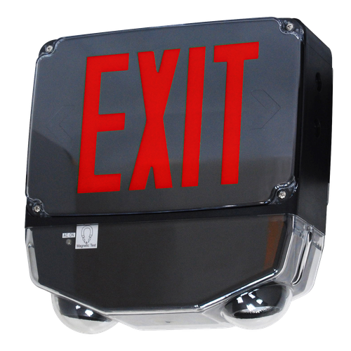 Best Lighting WET LOC ALL LED Exit/EM Combo 2F Red/Gray (CWLEZXTEU2RG)