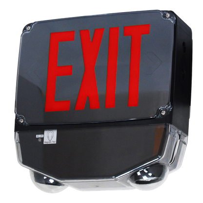 Best Lighting WET LOC ALL LED Exit/EM Combo 2F Red/Gray (CWLEZXTEU2RG)