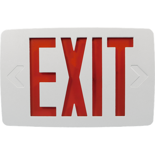 Best Lighting Thin LED Exit 1/2 Face Red Black Housing AC (ETXTEU3RB)