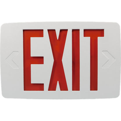 Best Lighting Thin LED Exit 1/2 Face Red Black Housing AC (ETXTEU3RB)