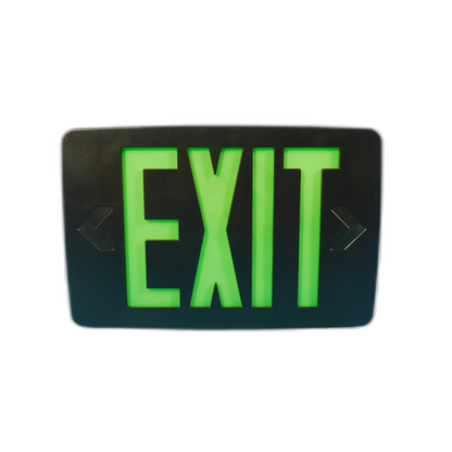 Best Lighting Thin LED Exit 1/2 Face Red Black Housing AC (ETXTEU3RB)