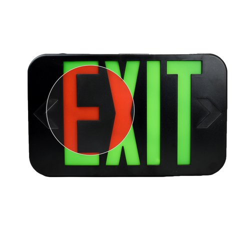 Best Lighting Exit 2F Red/Green White AC LOW Profile (EZRXTEU2RGW)